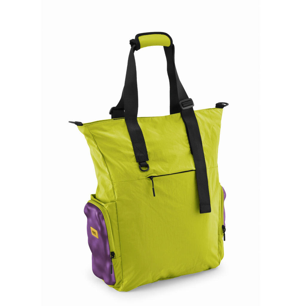 SOFT Side Tote Bag 20.5L - Acid Green & Violet