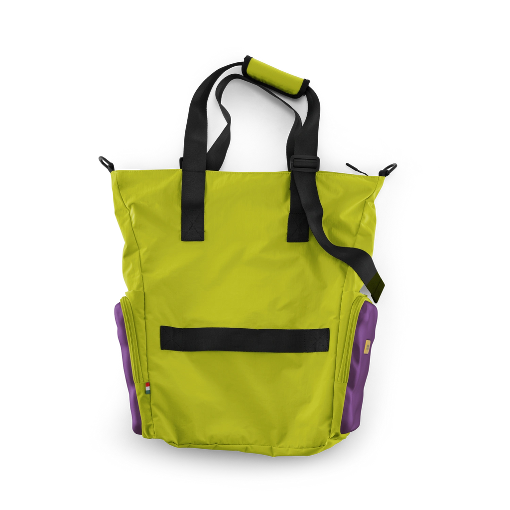 SOFT Side Tote Bag 20.5L - Acid Green & Violet