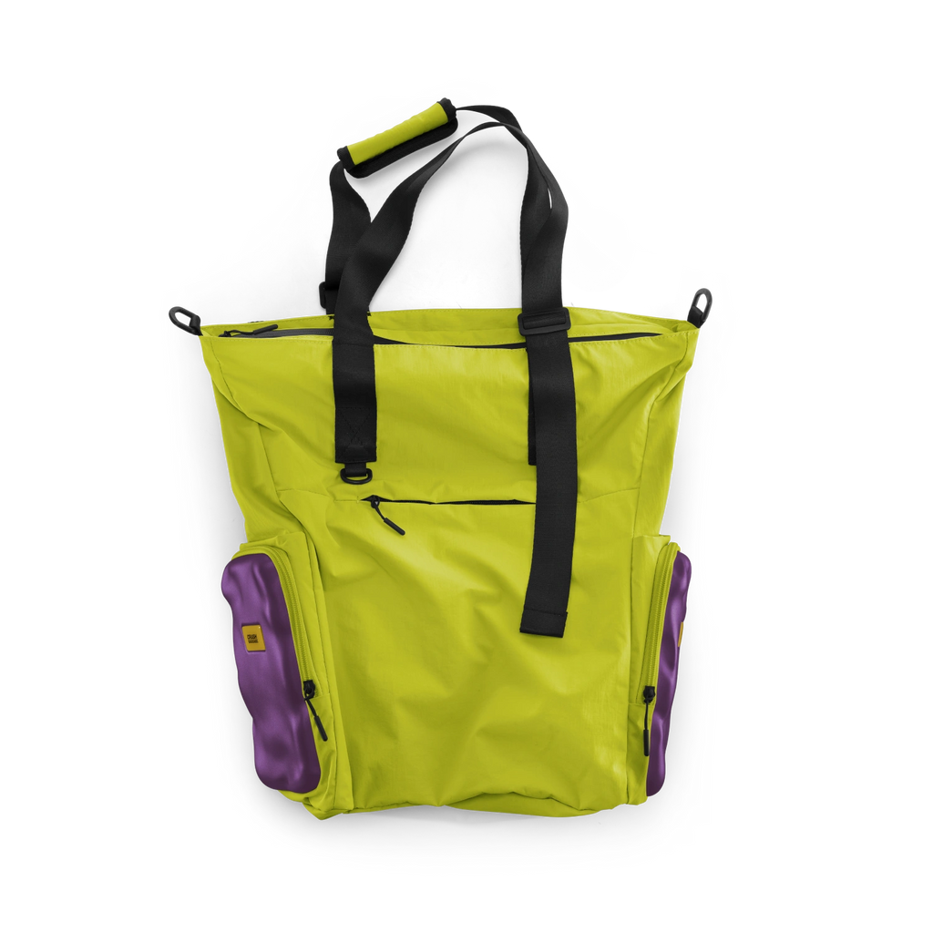 SOFT Side Tote Bag 20.5L - Acid Green & Violet