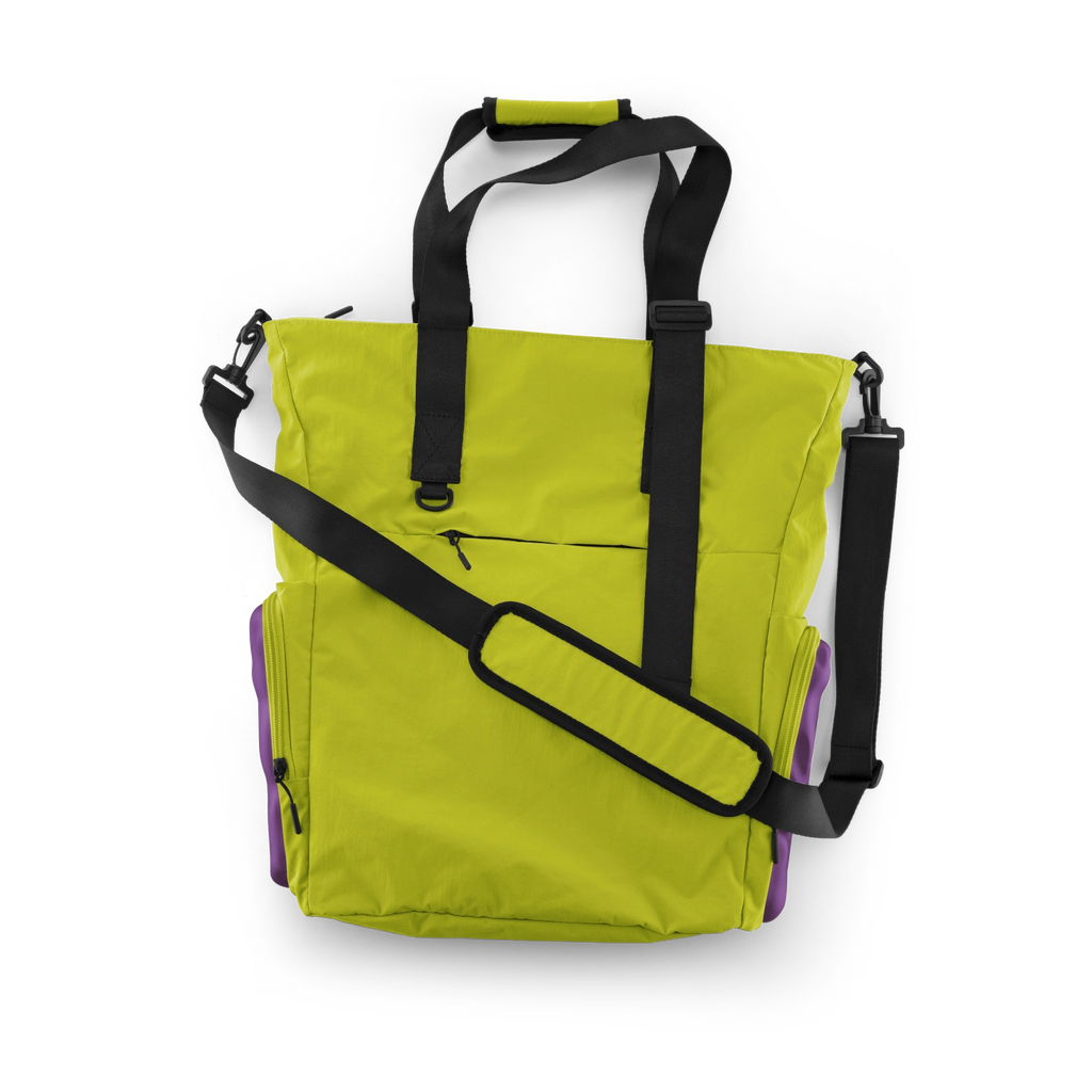 SOFT Side Tote Bag 20.5L - Acid Green & Violet