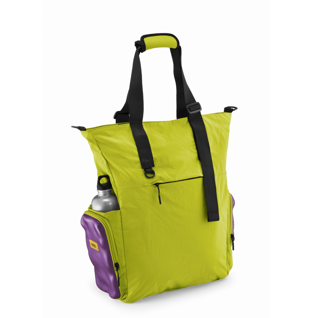 SOFT Side Tote Bag 20.5L - Acid Green & Violet