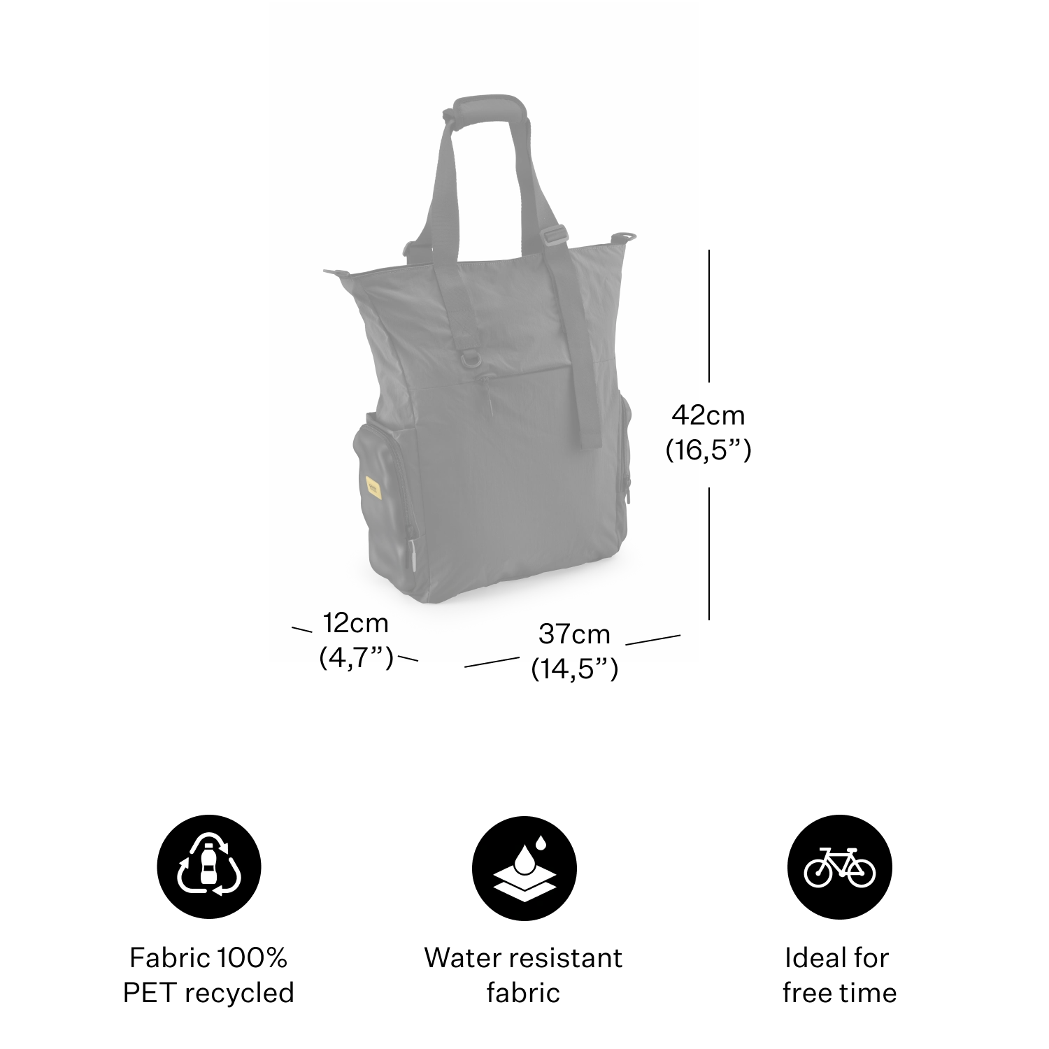 SOFT Side Tote Bag 20.5L - Black