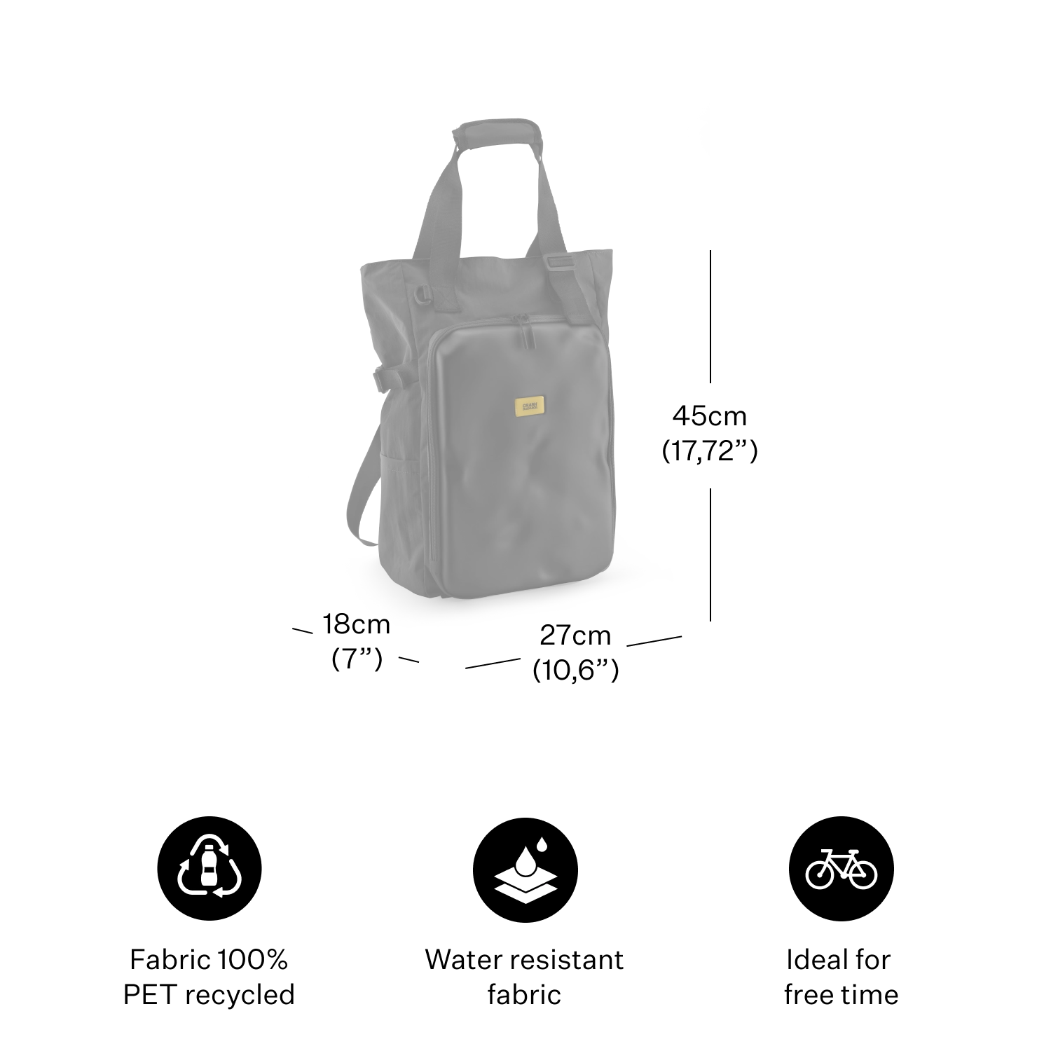SOFT Side Tote Bag 20.5L - Silver