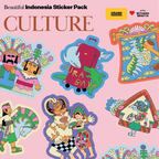 Beautiful Indonesia Sticker Pack - Culture Edition (Crash Baggage Indonesia × Bethania Brigitta)