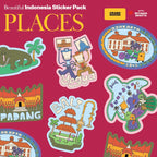 Beautiful Indonesia Sticker Pack - Places Edition (Crash Baggage Indonesia × Bethania Brigitta)